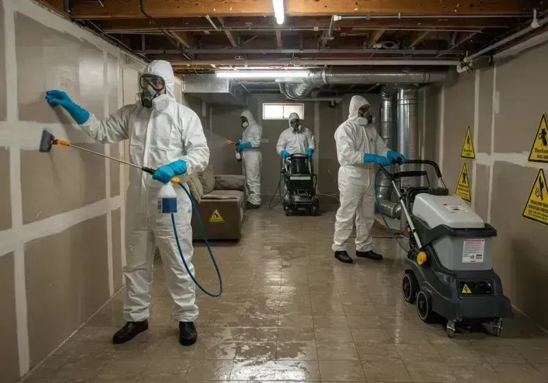 Basement Moisture Removal and Structural Drying process in Coulee Dam, WA